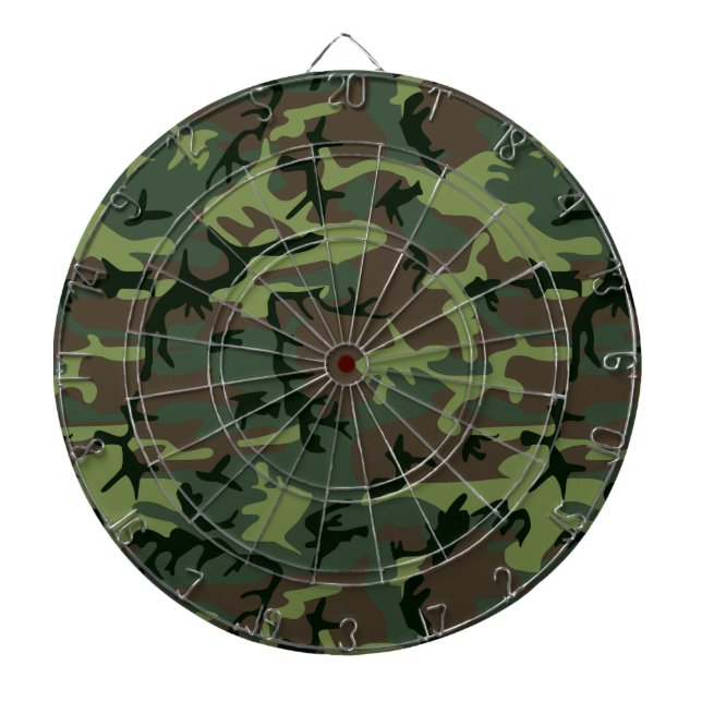 Cible De Fléchettes Motif de brun de vert de Camo de camouflage (Devant)