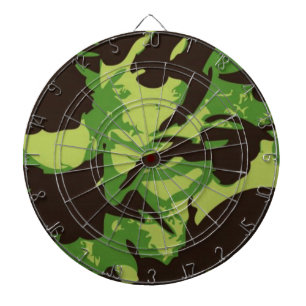 Cible De Fléchettes Motif de combat vert
