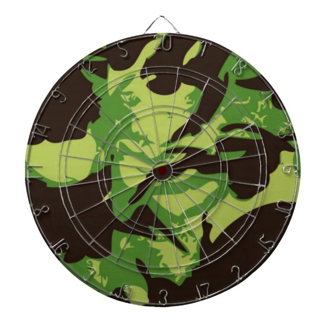 Cible De Fléchettes Motif de combat vert (Devant)