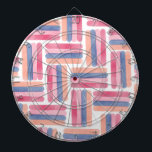 Cible De Fléchettes Motif de coups de pinceau à rayures aquarelle<br><div class="desc">Conçu par Dream Big Digital Design</div>
