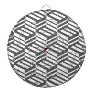 Cible De Fléchettes Motif de cube géométrique audacieux moderne et urb