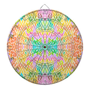 Cible De Fléchettes Motif de feuilles colorées mignonnes