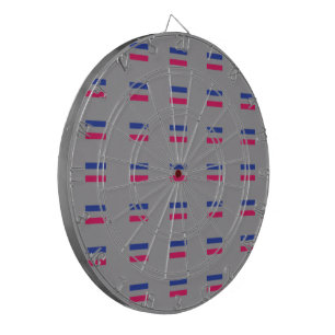 CIBLE DE FLÉCHETTES MOTIF DE FIERTE ANDROGYNE
