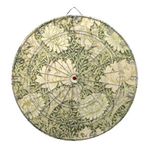 Cible De Fléchettes Motif de fleurs de Chrysanthemum (par William Morr