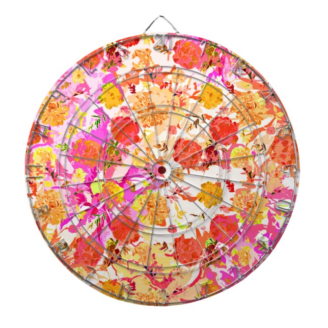 Cible De Fléchettes Motif de fleurs mignonnes pour filles (Devant)
