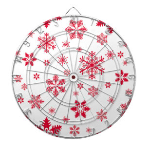 Cible De Fléchettes Motif de flocon de neige, Flammes de neige rouges,