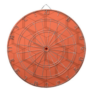 Cible De Fléchettes Motif de ligne de cube tendance, rétro, dynamique 