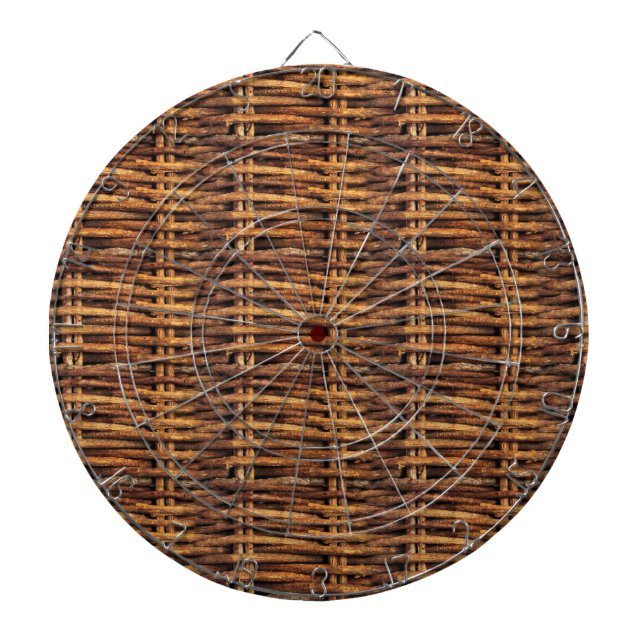 Cible De Fléchettes Motif de panier d'osier (Devant)