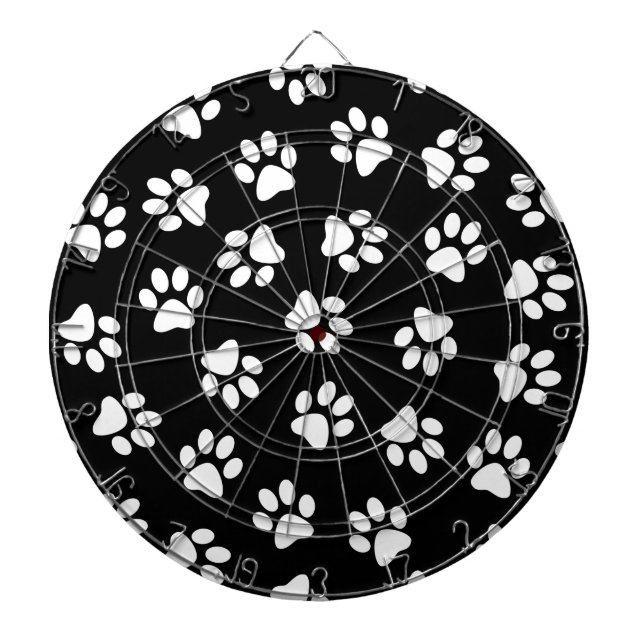 Cible De Fléchettes Motif De Pâtes, Patrouilles De Chien, Paws Blanche (Devant)