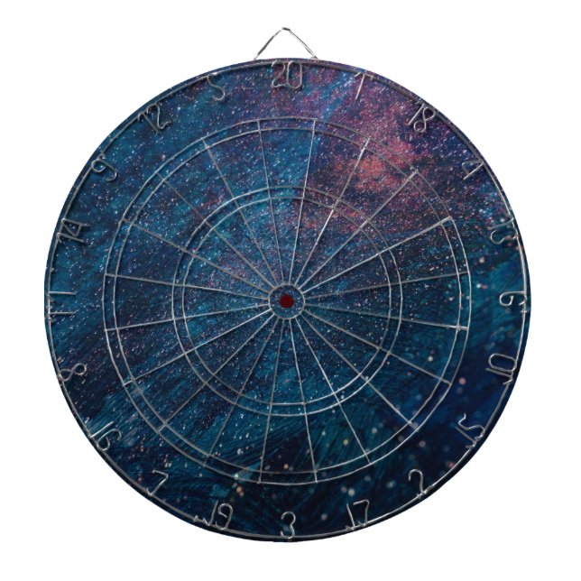 Cible De Fléchettes Motif de peinture de Parties scintillant Galaxy Ab (Devant)