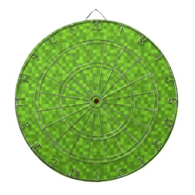 Cible De Fléchettes Motif de pixel vert Rétro 8 bits de jeu (Devant)
