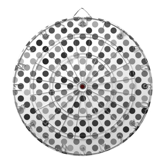Cible De Fléchettes Motif de points Polka monochrome (points noirs et  (Devant)