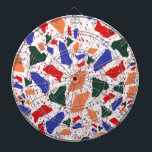 Cible De Fléchettes Motif de terrazzo abstrait en mosaïque<br><div class="desc">Conçu par Dream Big Digital Design</div>