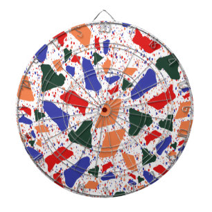 Cible De Fléchettes Motif de terrazzo abstrait en mosaïque