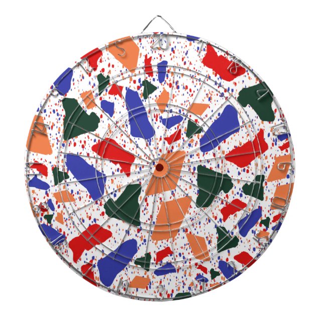 Cible De Fléchettes Motif de terrazzo abstrait en mosaïque (Devant)