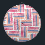 Cible De Fléchettes Motif de traits de pinceau d'aquarelle<br><div class="desc">Conçu par Dream Big Digital Design</div>