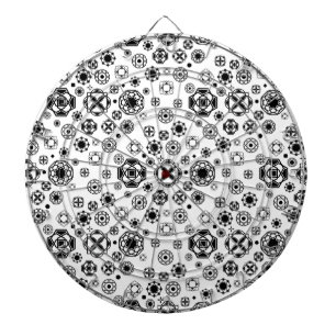 Cible De Fléchettes Motif décoratif arabesque noir blanc mignon