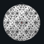 Cible De Fléchettes Motif décoratif noir blanc arabesque<br><div class="desc">Motif décoratif noir blanc arabesque</div>