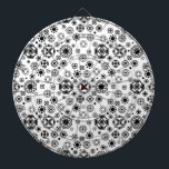 Cible De Fléchettes Motif décoratif noir blanc arabesque<br><div class="desc">Motif décoratif noir blanc arabesque</div>