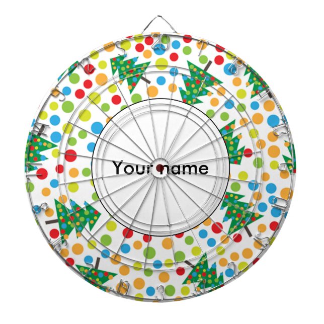 Cible De Fléchettes motif des arbres de Noël (Devant)