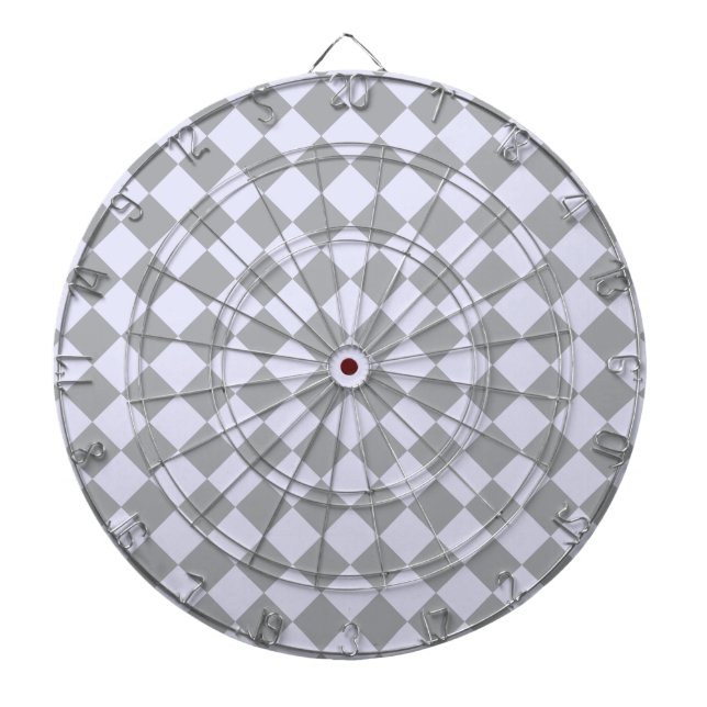 Cible De Fléchettes Motif diamant en gris et lavande (Devant)