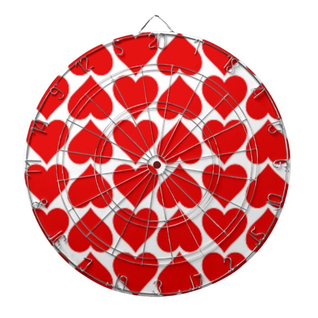 CIBLE DE FLÉCHETTES MOTIF DU COEUR ROUGE (Devant)