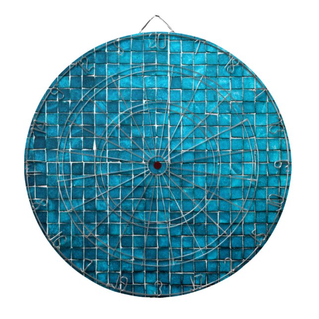 Cible De Fléchettes Motif en mosaïque bleue (Devant)