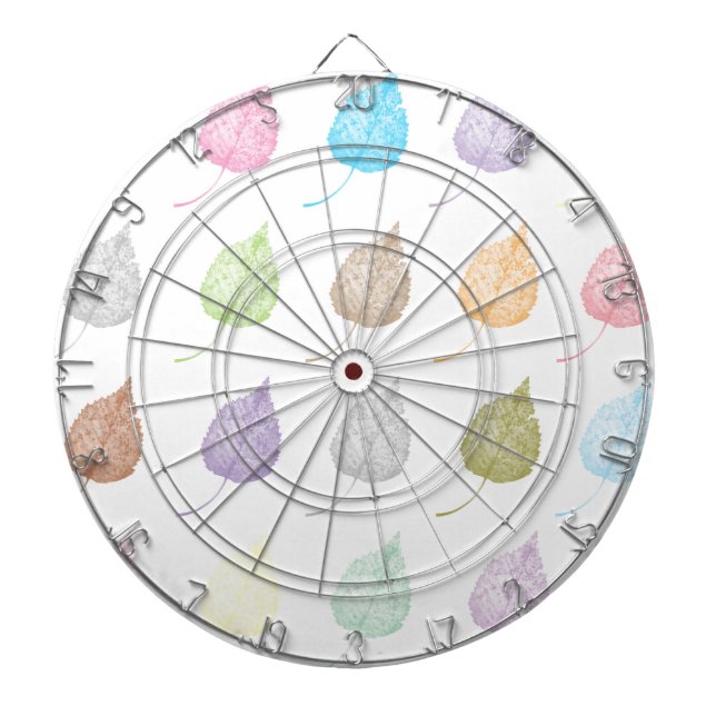 Cible De Fléchettes Motif feuille coloré (Devant)
