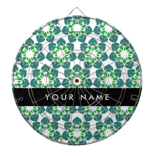 Cible De Fléchettes Motif feuille, Feuilles verts, votre nom