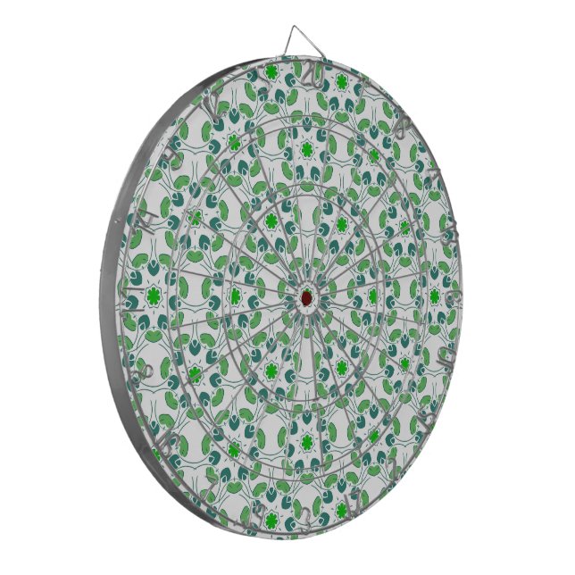 Cible De Fléchettes Motif Feuille, Motif De Feuilles, Feuilles Verts (Devant gauche)