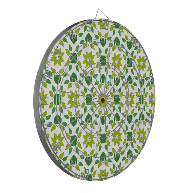Cible De Fléchettes Motif Feuille, Motif De Feuilles, Feuilles Verts (Devant gauche)