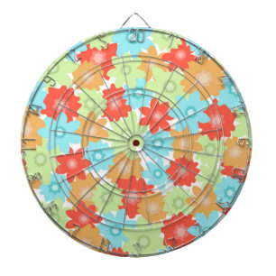 Cible De Fléchettes Motif FLEURS