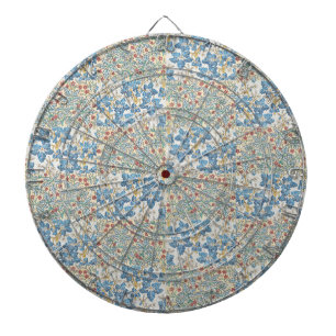 Cible De Fléchettes Motif floral de géranium sauvage Art nouveau vinta