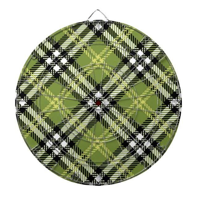 Cible De Fléchettes Motif irlandais vert de plaid (Devant)