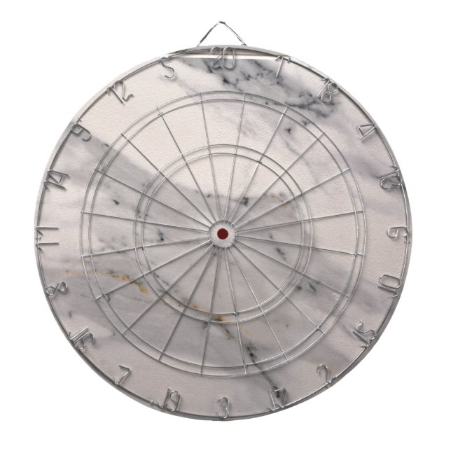 Cible De Fléchettes Motif moderne en marbre noir gris rose (Devant)