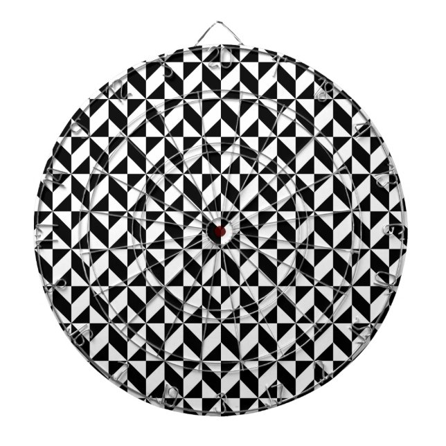 Cible De Fléchettes Motif noir et blanc (Devant)
