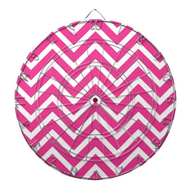Cible De Fléchettes Motif Pink Zigzag Chevron (Devant)