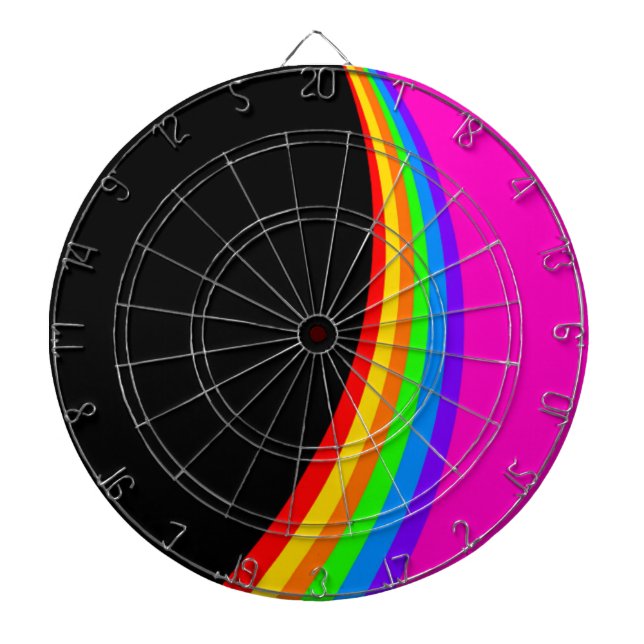 CIBLE DE FLÉCHETTES MOTIF RAINBOW (Devant)