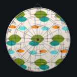 Cible de flechettes Motif rétro atomique<br><div class="desc">Cette Cible de flechettes de Motif Retro Atomic Mobile est de style moderne du milieu du siècle à son plus haut. Le design d'inspiration vintage est composé d'un arrière - plan crème avec des ovales pointues colorées en vert turquoise, orange, turquoise et avocat. Les ovales vert turquoise et avocat se...</div>