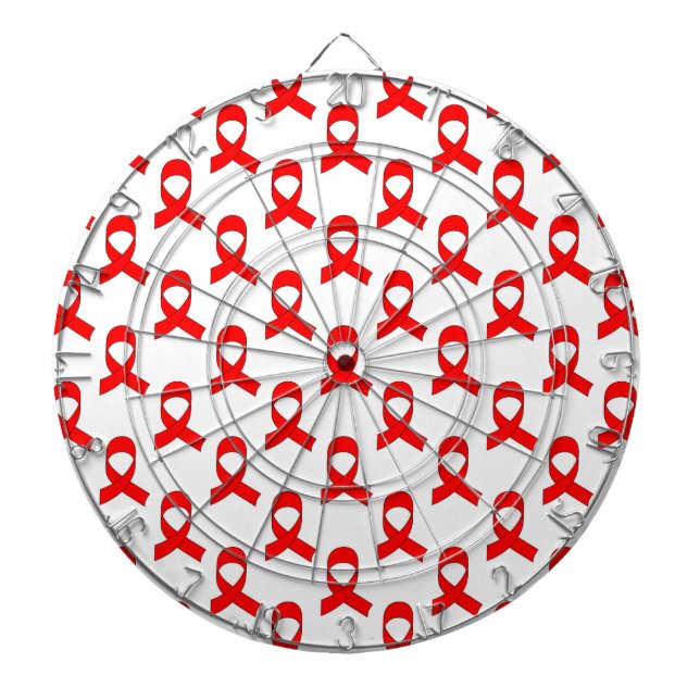 Cible De Fléchettes Motif Ruban Rouge (Devant)