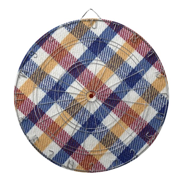 Cible De Fléchettes Motif Tartan multicolore (Devant)