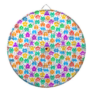 Cible De Fléchettes Motifs de monstres pixelisés colorés mignons