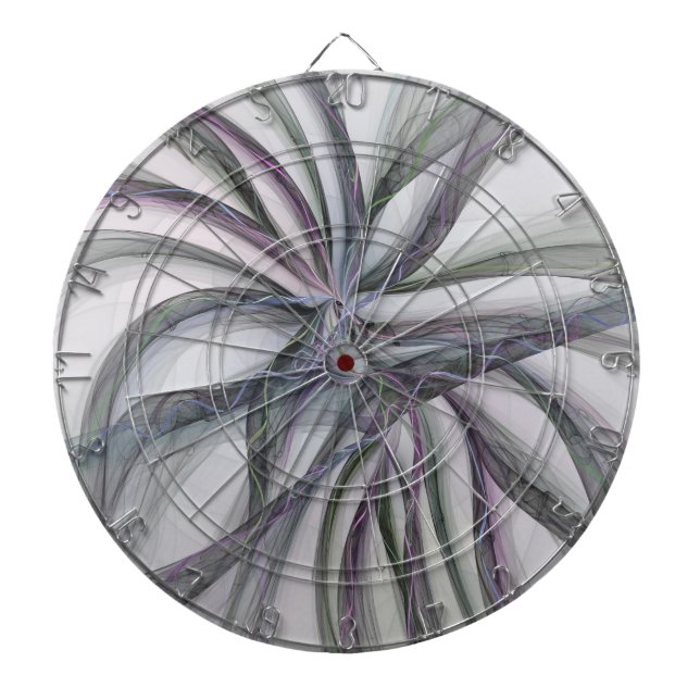 Cible De Fléchettes Motions Filigree Moderne Abstrait pivotant Fractal (Devant)