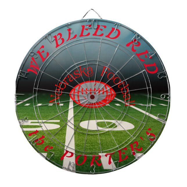 Cible De Fléchettes Nebraska Football - Personnaliser Dartboard (Devant)