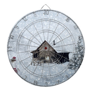 Cible De Fléchettes Neige de Noël au Cabine