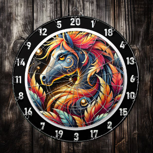 Cible De Fléchettes Neon Jungle Horse Wall Art