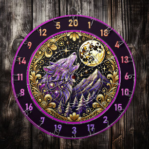 Cible De Fléchettes Night's Majesty : Violet Wolf Stare
