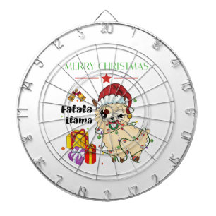 Cible de fléchettes Noël Lama