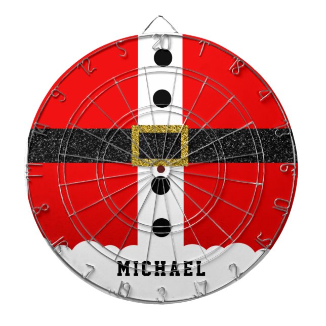 Cible De Fléchettes Noël Père Noël Suit Amusant Ceinture de Parties sc (Devant)