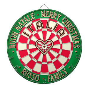 Cible De Fléchettes Noël rustique personnalisé ITALIA Italie monde anc